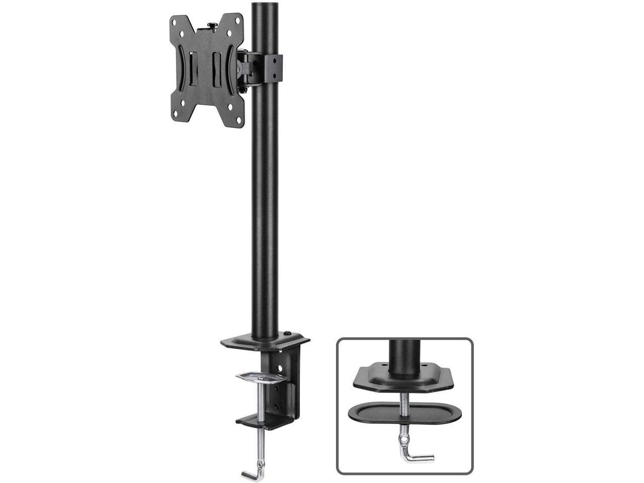 Swivel Rotation Free Standing Full Motion Desk Mount Riser fits 13 to 32 inch Screens with Adjustable Height Tilt HUANUO Single Monitor Stand 
