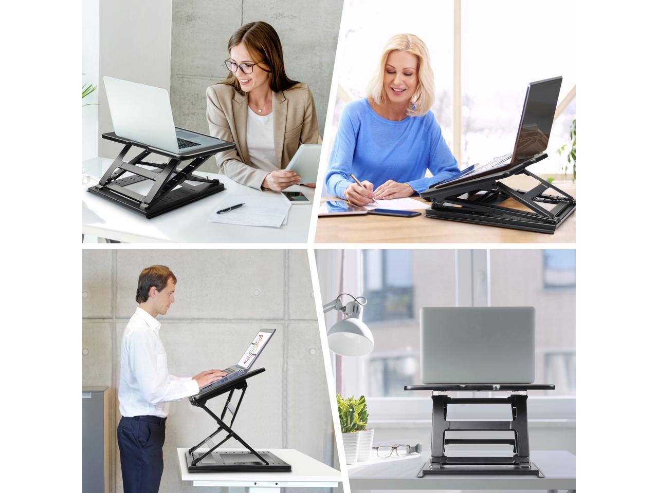HUANUO Adjustable Laptop Stand for Desk Easy to Sit or Stand with 9