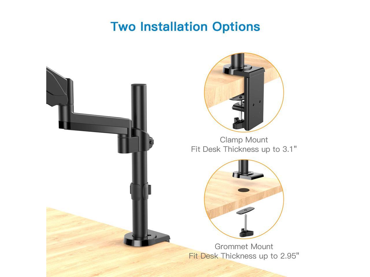 HUANUO Monitor Mount Stand Adjustable Single Arm Desk Mount with