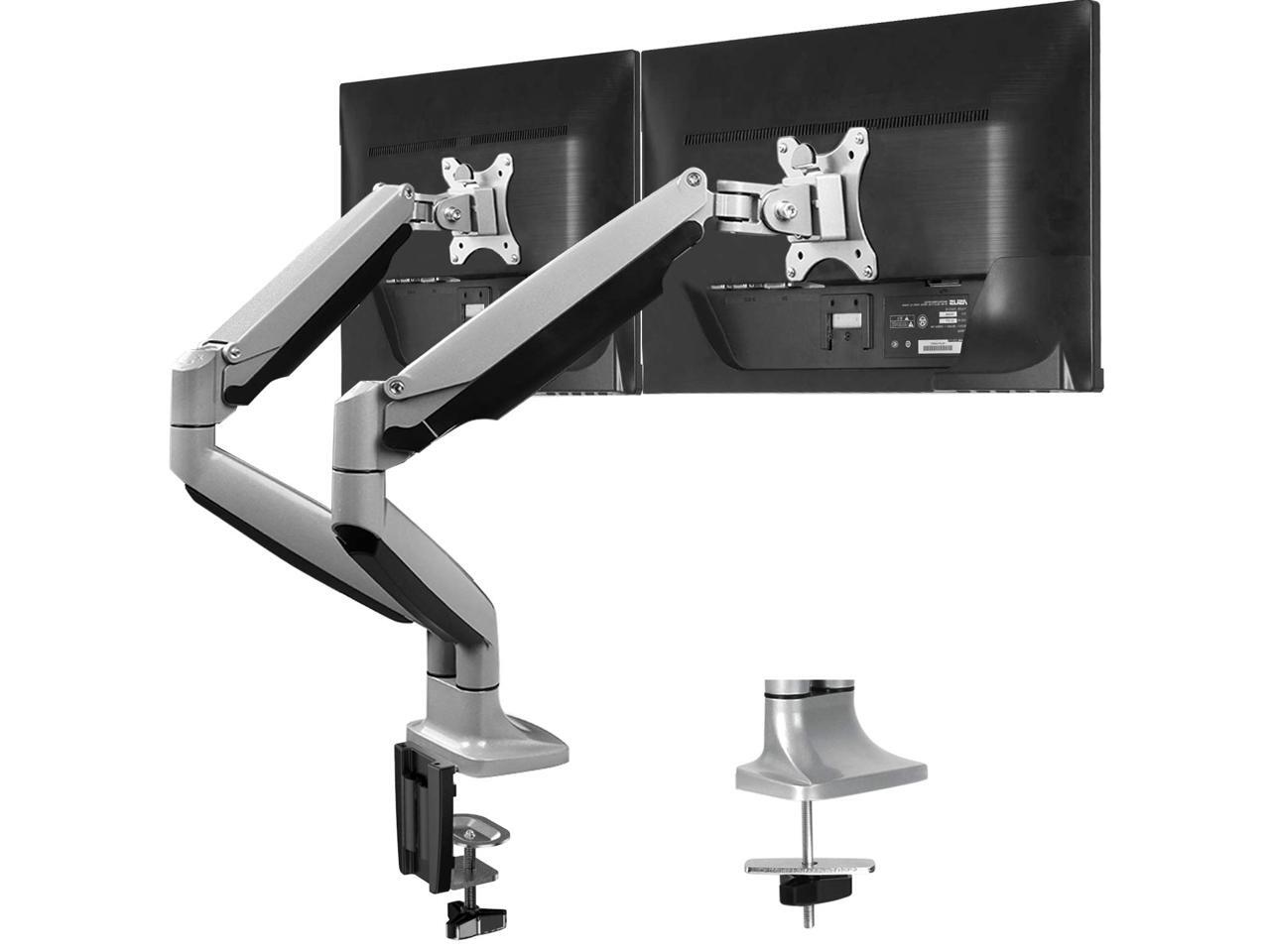 Free-Standing Desk Stand Riser for 13-32 inch Screen with Swivel Height Adjustable Rotation Hold up to 17.6lbs HUANUO Swivel Universal Single Monitor Stand