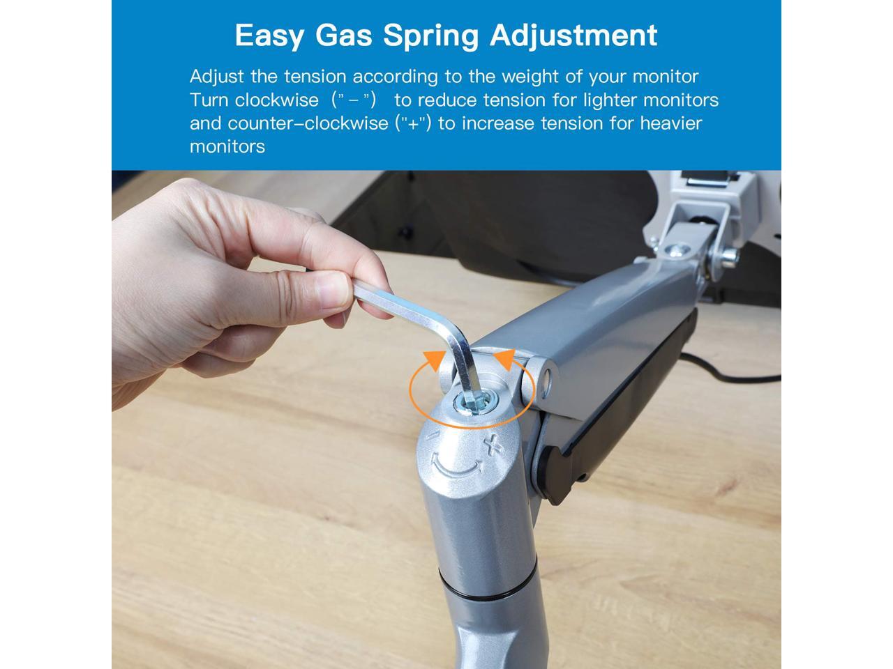 HUANUO Single Arm Monitor Stand Premium Aluminum Gas Spring Monitor