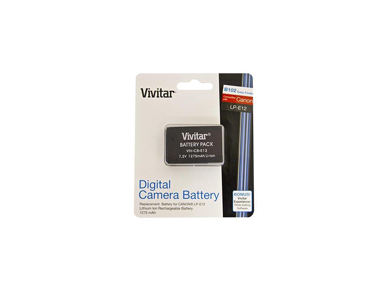 Vivitar Replacement Lithium Ion Battery For Lp E12 Eos M Eos Rebel Sl1 Cb E12 Newegg Com