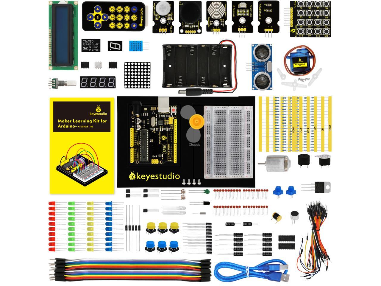Electrical Engineering KEYESTUDIO Smart loT Home Kit for Arduino Stem Learning Internet of Things Code Educational Coding for Kids Teens Adults Mechanical Building