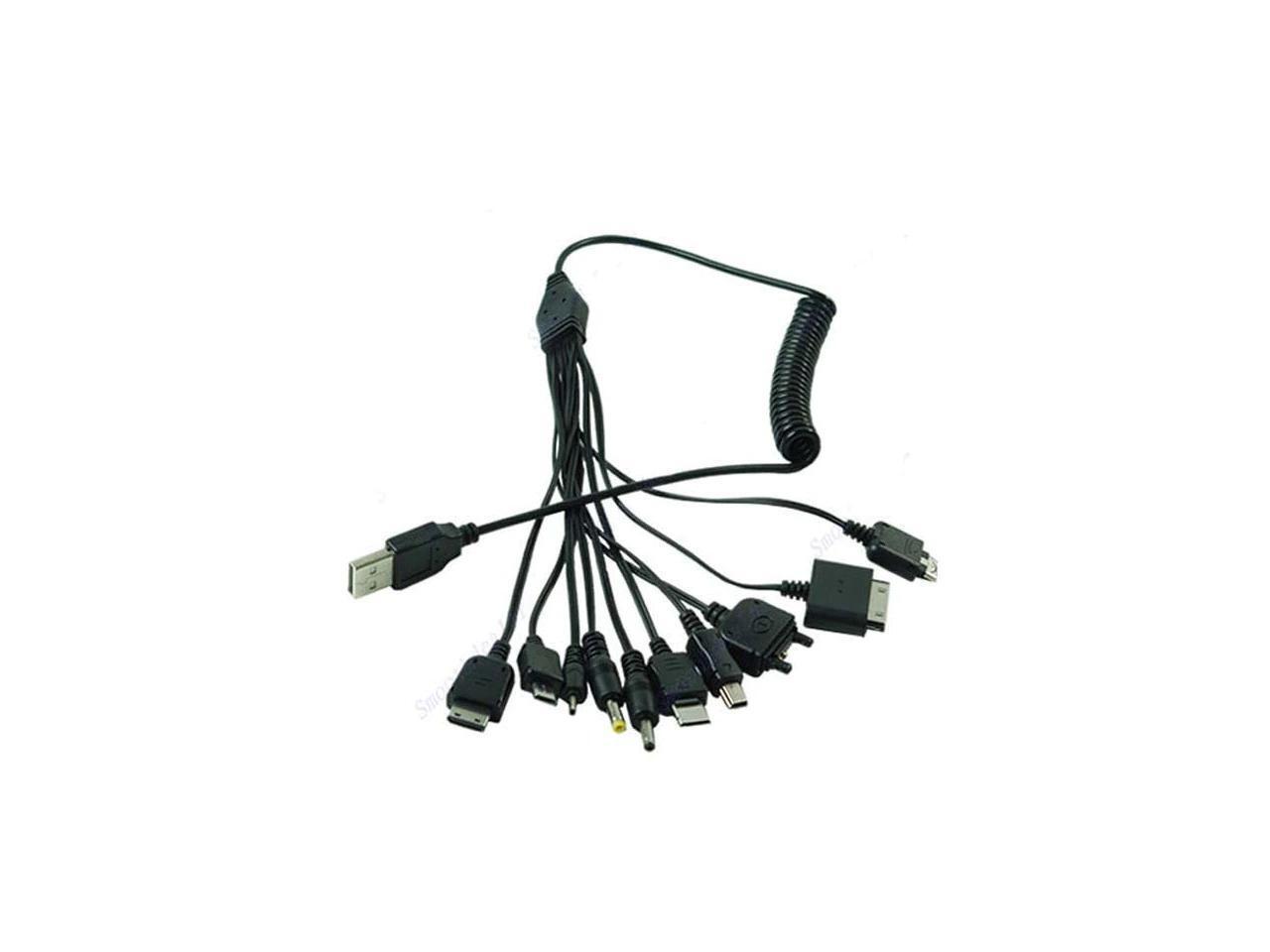 Charger Cable 10 in 1 Universal Micro Mini USB Cables Multi Jack