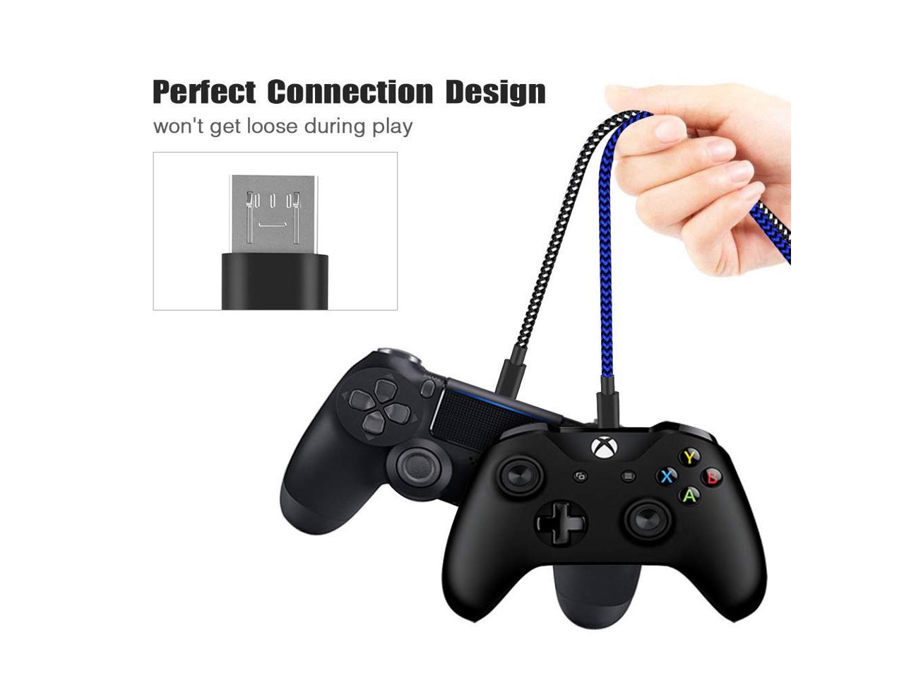 Ps4 Controller Charger Charging Cable 10ft 2 Pack Nylon Braided Extra Long Micro Usb 20 High 