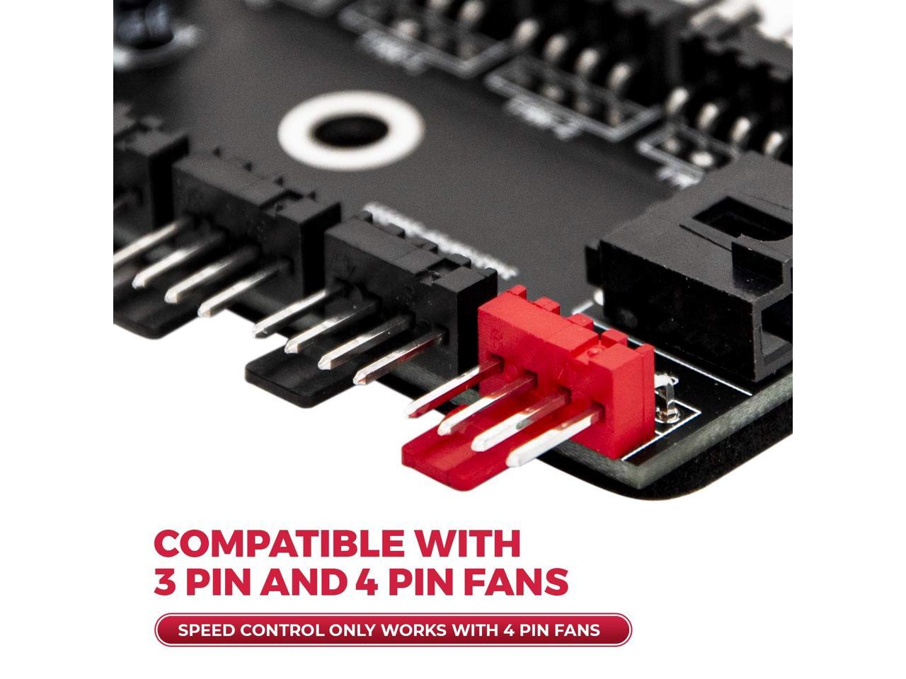 Chassis Fan Hub CPU Cooling 10 Port 12 V Molex to PWM Connector with 4