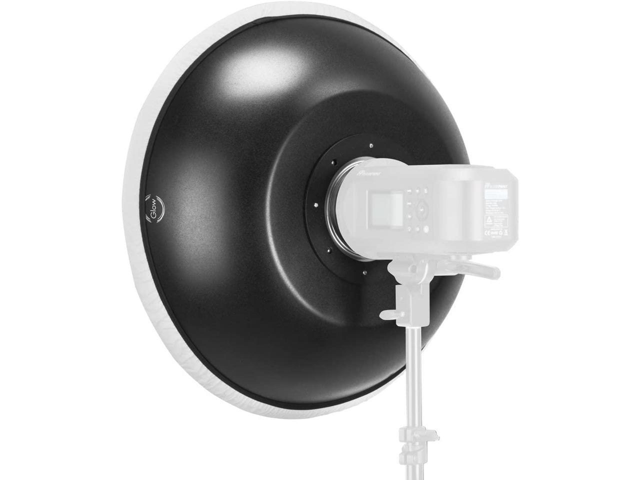 Glow White Softlight Beauty Dish Reflector with Bowens Mount Adapter 20.5 