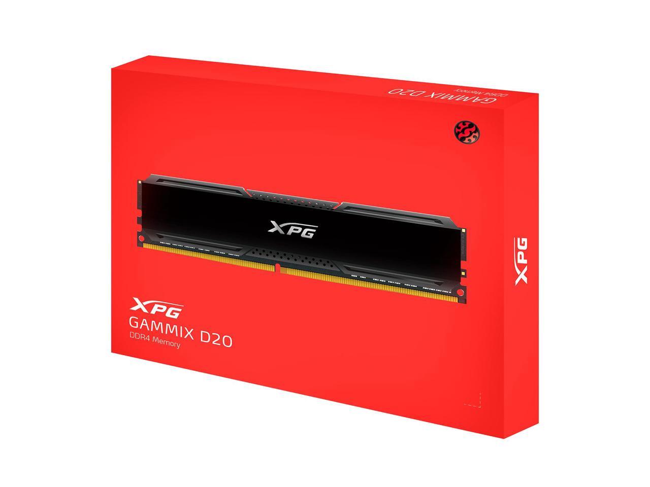 XPG GAMMIX D20 Desktop Memory: 32GB (2x16GB) DDR4 3600MHz CL18 Black ...