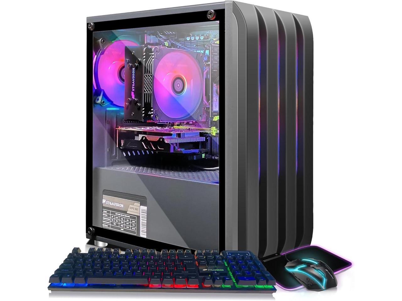 Stgaubron Gaming Desktop Pc Intel Xeon E5 25g Up To 33g 16g Ram 512g Ssd Radeon Rx 550 4g 5916