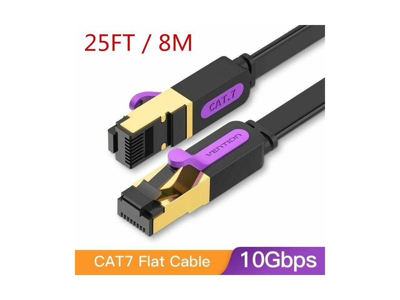Router 0.6 ft 10 Pack High Speed cat7 Patch Extension Cable LAN Computer Maximm Cat7 Ethernet Network Cable Internet Cable for Modem Compatible with Cat 5e，Cat 6 Network 