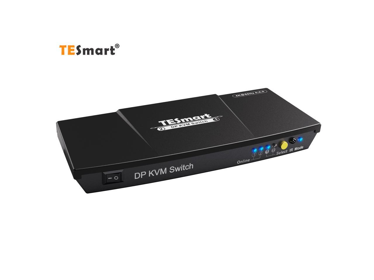 TESmart KVM Switch DisplayPort + USB Port KVM Switch 4K60Hz 444