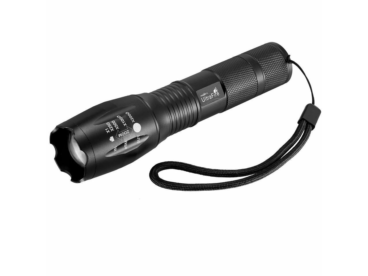 Tactical 18650 Flashlight T6 LED High Powered 5Modes Zoomable Aluminum 