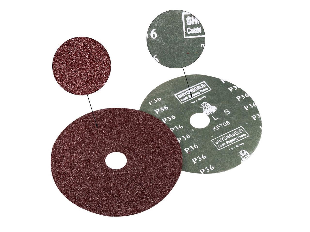 6-Inch x 7/8-Inch Aluminum Oxide Resin Fiber Discs, Center Hole 36 Grit