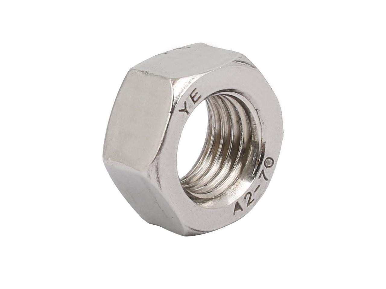 uxcell M10 x 1.5mm Pitch 304 Stainless Steel Slotted Hex Nuts Pack of 10