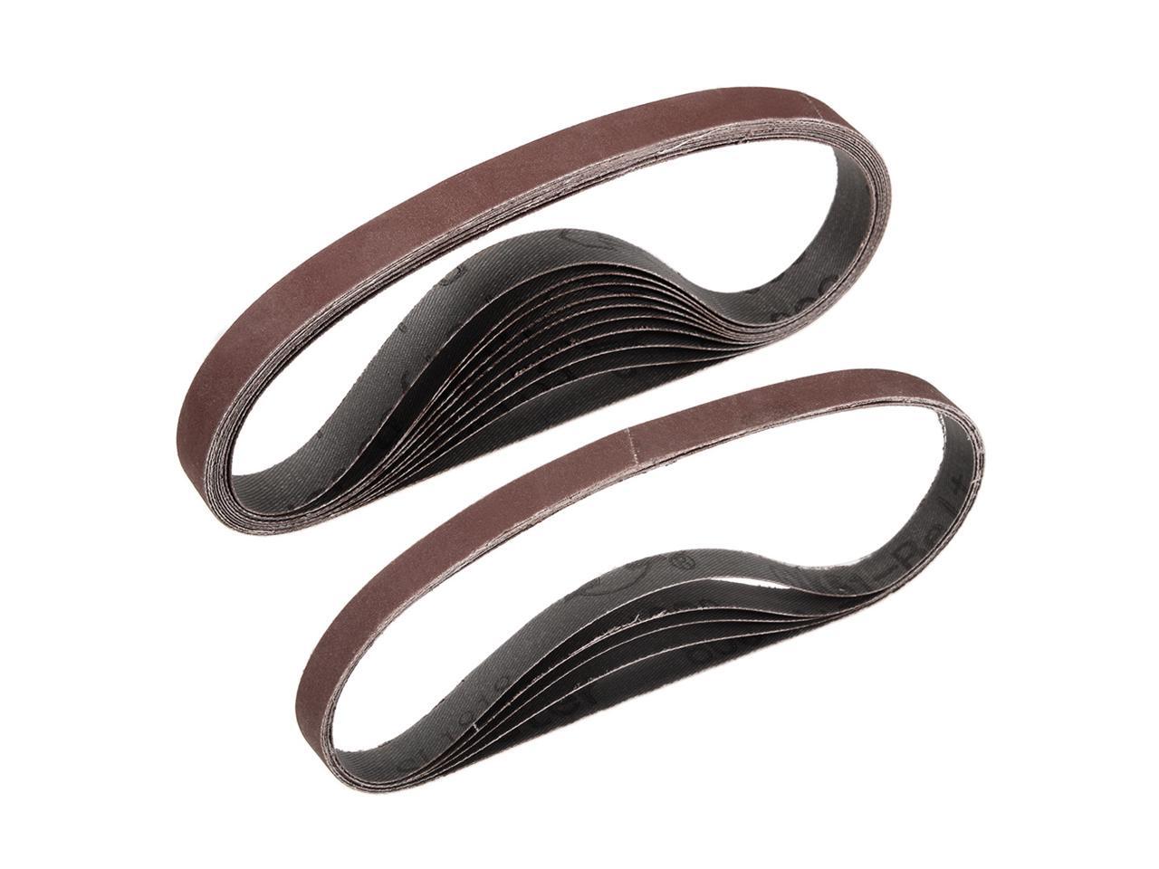 1//2/" x 18/" Abrasive Sanding Belt 800-Grits Aluminum Oxide Sand Belts 15pcs