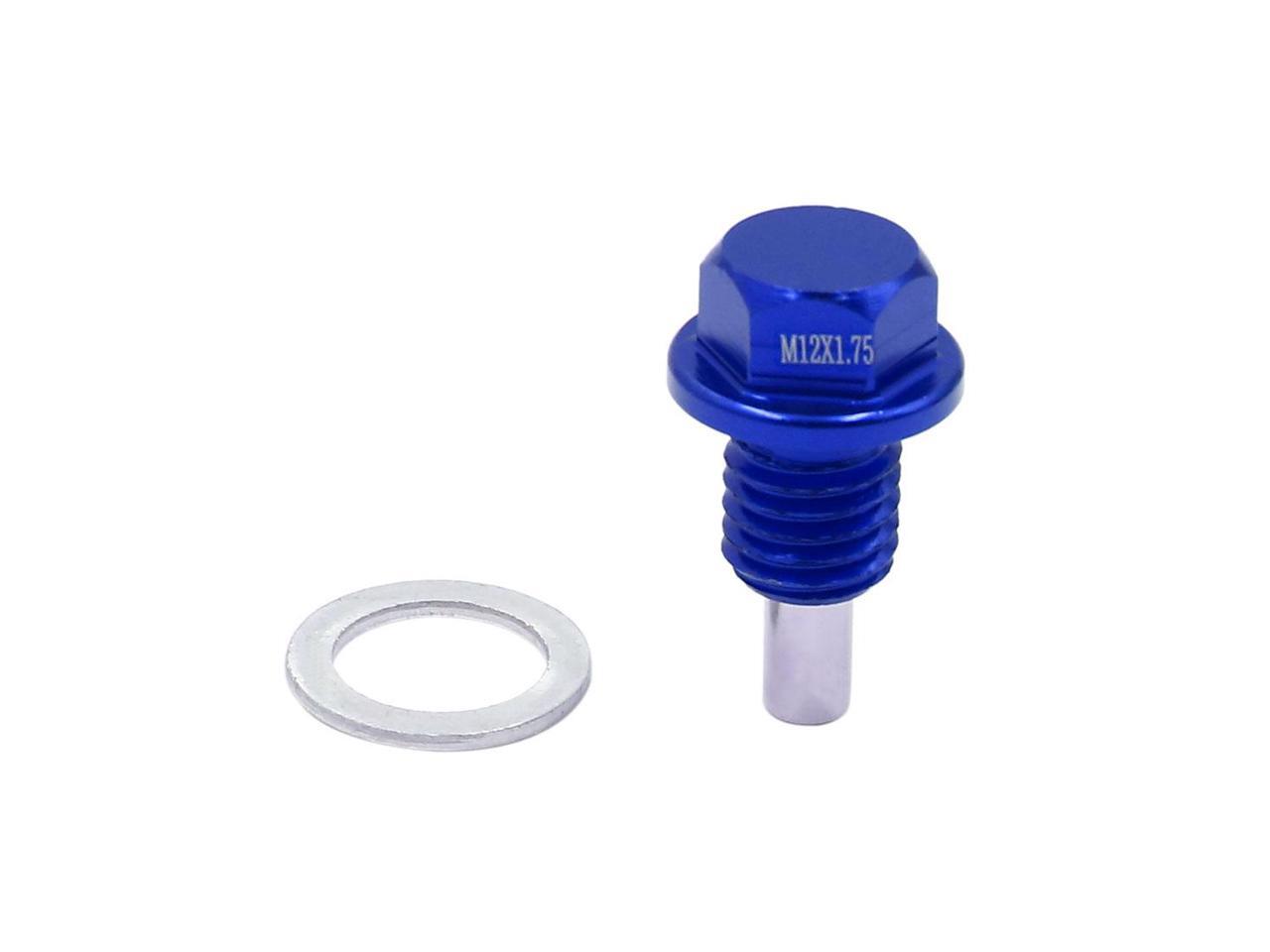 M12 x 1.75mm Thread Blue Auto Car Oil Pan Drain Bolt Kit w