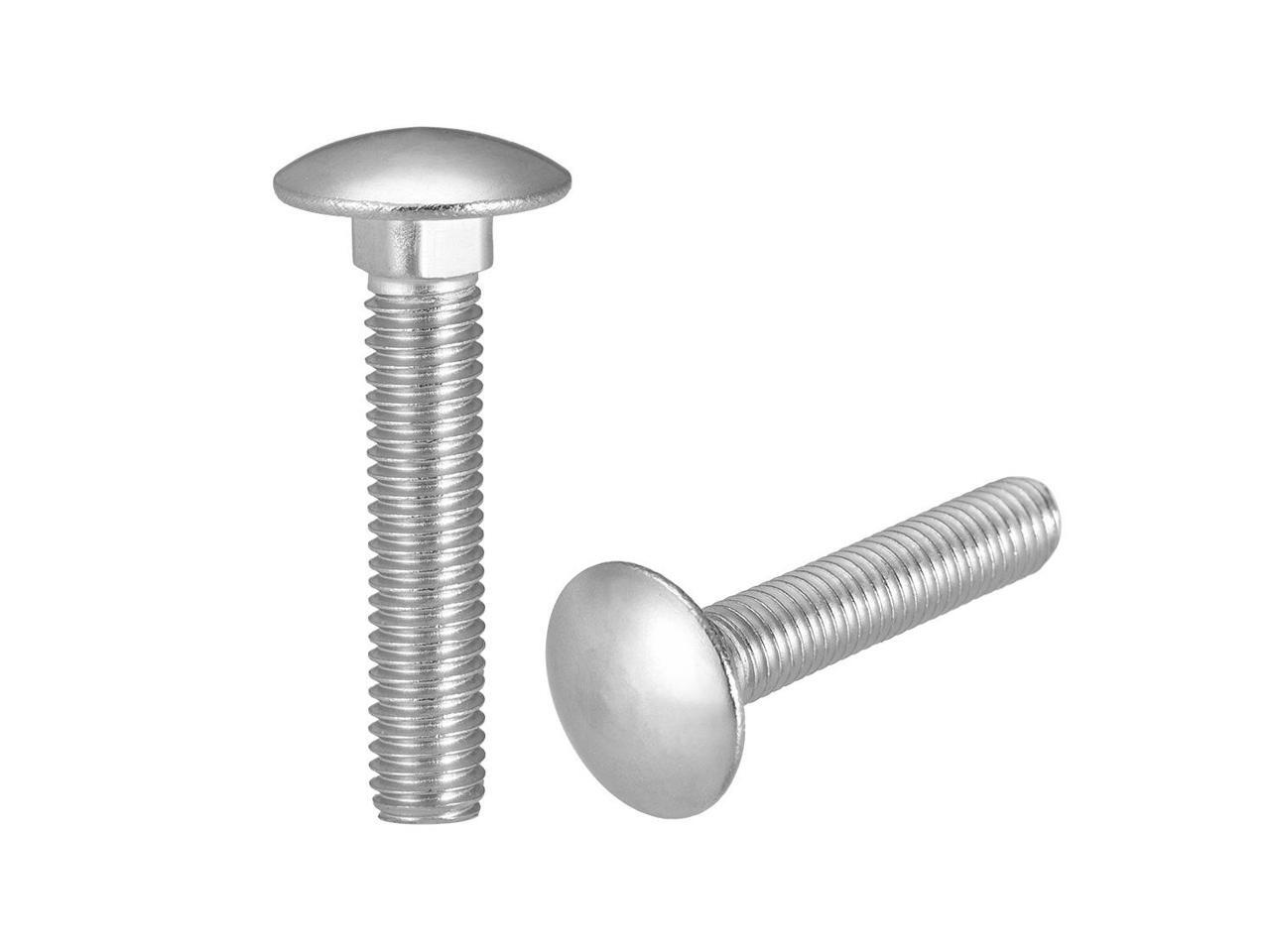 Carriage Screw with Neck 304 Stainless Steel M8x50mm 5 Pieces car Screws Square Neck Round Head