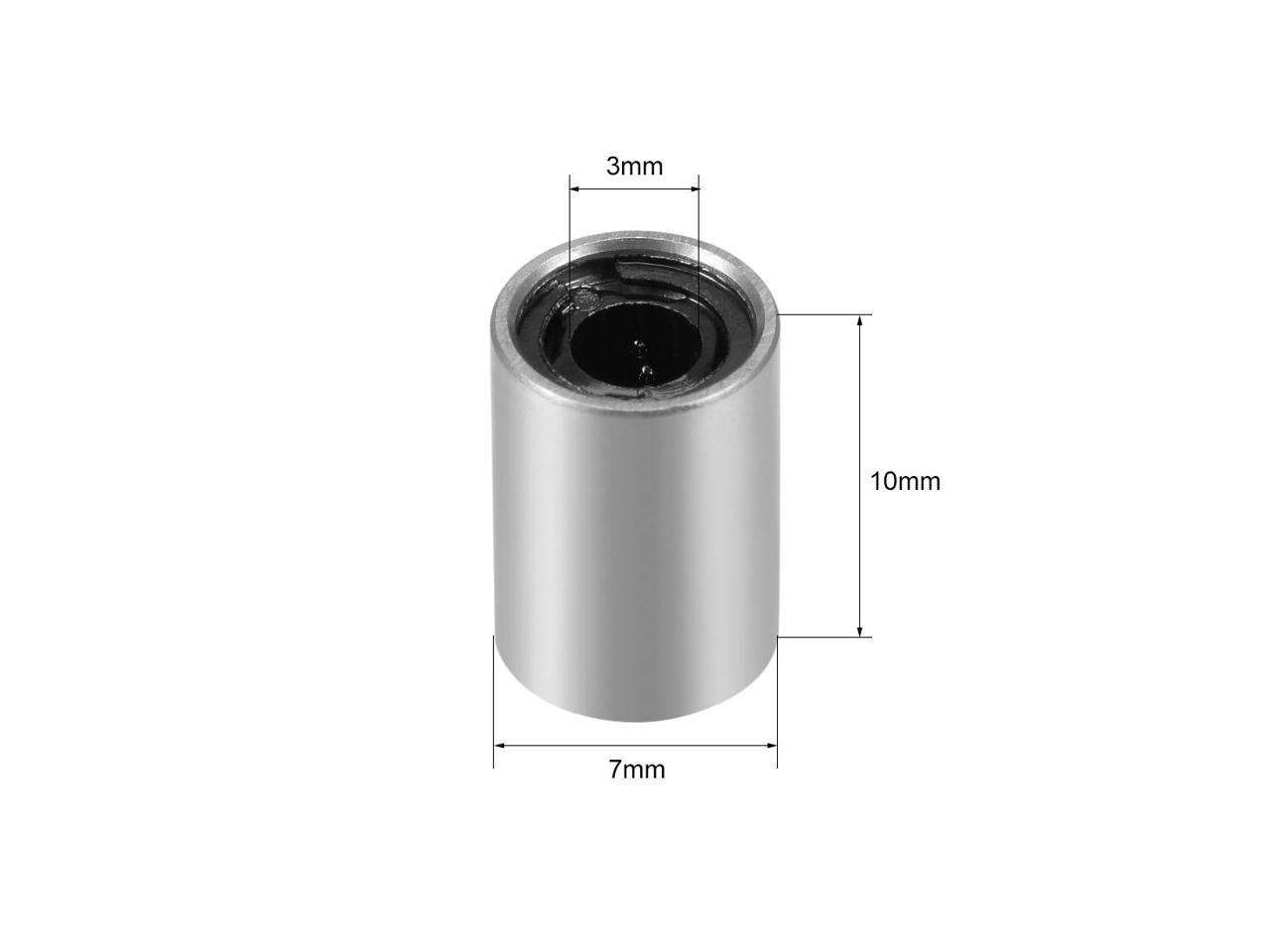 Sinoblu 10pcs LM3UU 3mm Bore Linear Motion Ball Bearing 7mm Outer Diameter 10mm Length for CNC Machine 3D Printer 