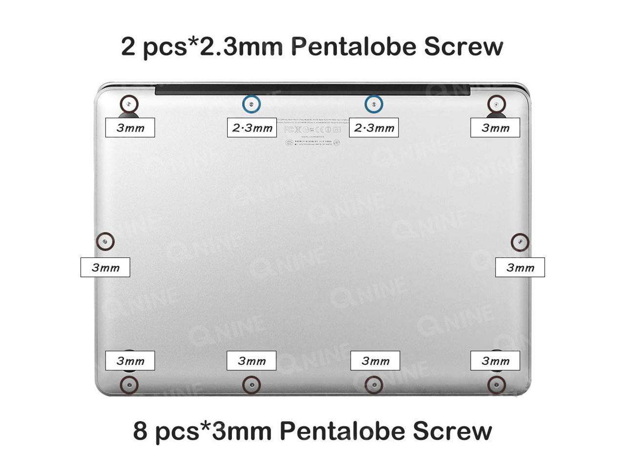  MacBook Pro Retina 13" 15" Base Screws 2012 2013 2014 2015 A1398 A1425 A1502  