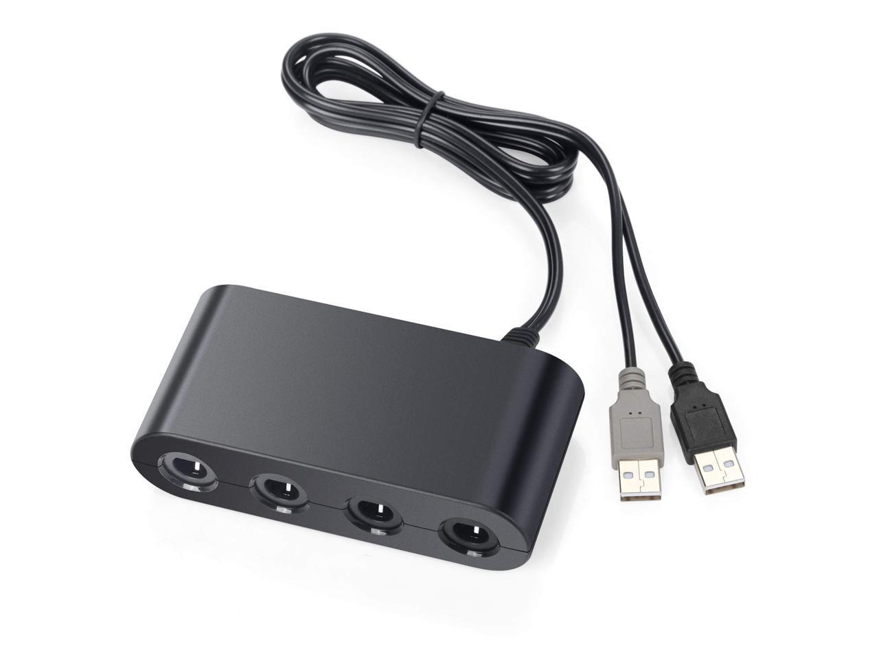 Gamecube Controller Adapter For Nintendo Switch Wii U Pc Super Smash Ultimat 4 Ports 19 Version With Turbo Mode No Driver Needed Provide Best Super Smash Bros Game Switch Newegg Com