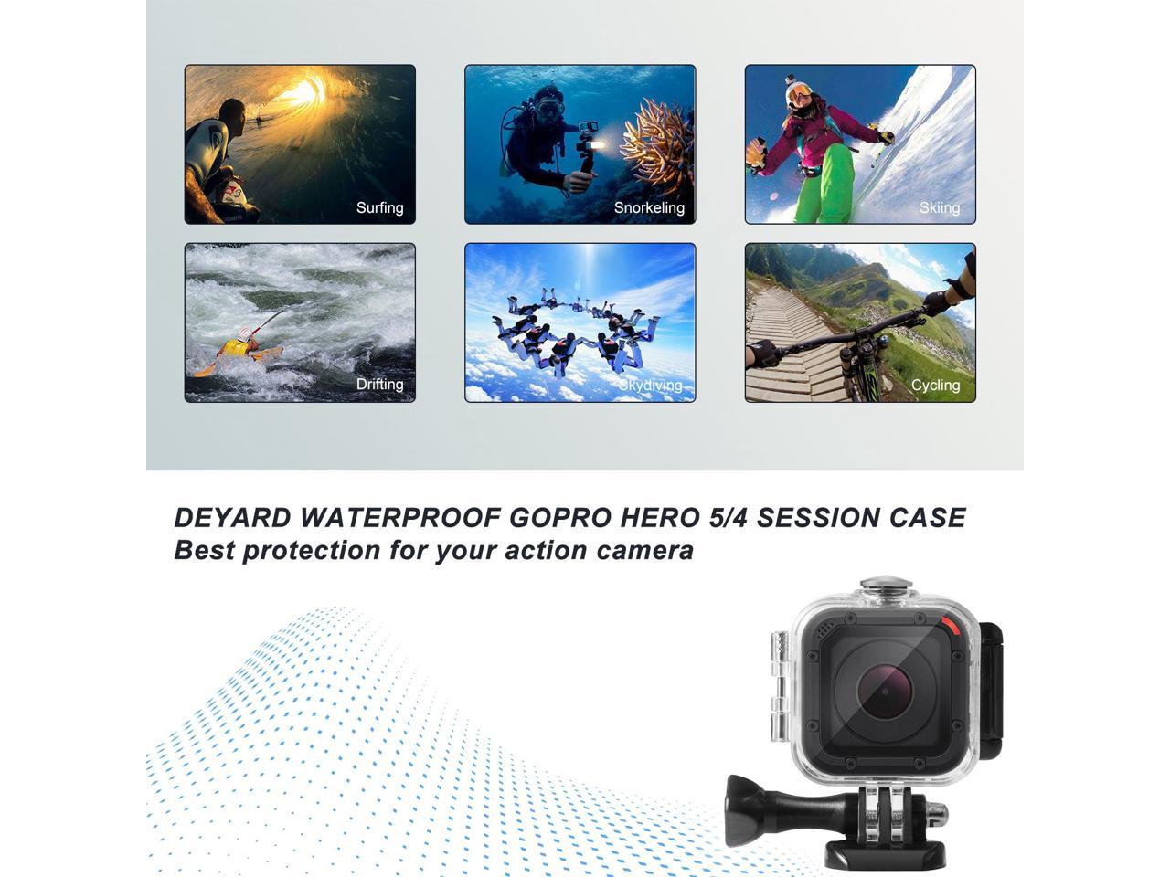 Werleo 45m Dive Housing Case For Gopro Hero 5 Session Hero Session Hero 4 Session Waterproof Case Diving Protective Shell With Bracket Accessories Kit For Gopro Hero5 Session Hero Session Newegg Com