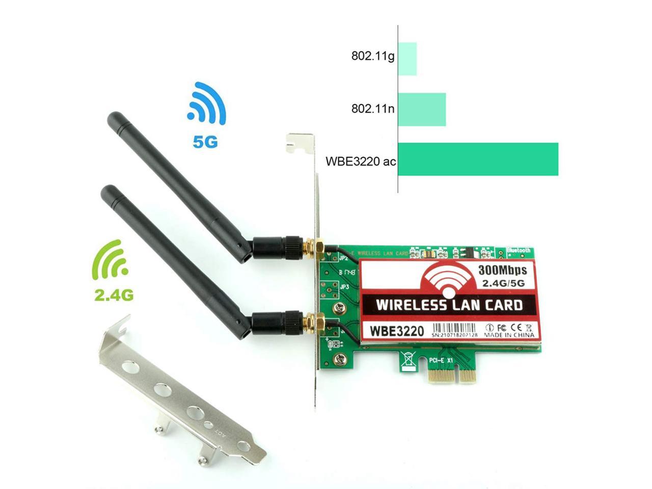 Automatisering Kanon salami Wireless Network Card WiFi Adapter PCIe WiFi Card Werleo 3220 WiFi Card  5Ghz / 2.4Ghz Dual-Band WiFi Network Adapter Card Wireless Adapter for Desktop  PC - Newegg.com