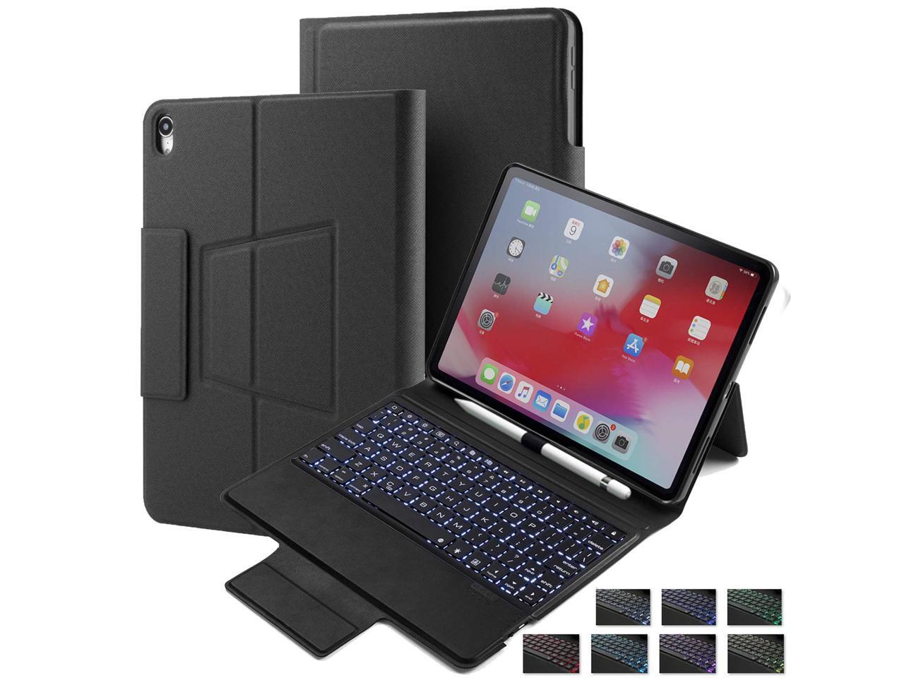 2018 New iPad Pro 11 Keyboard Case 7 Colors Backlit iPad Pro 11 inch Stand Case with Smart