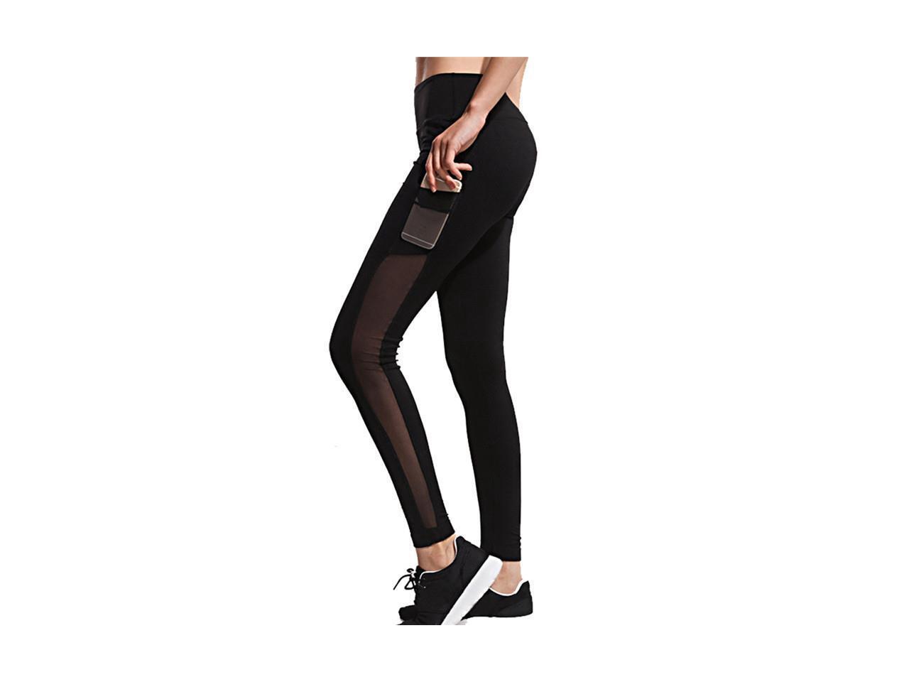 Women High Waist Gym Leggings Fitness Sports Running Training Yoga Pants Pockets