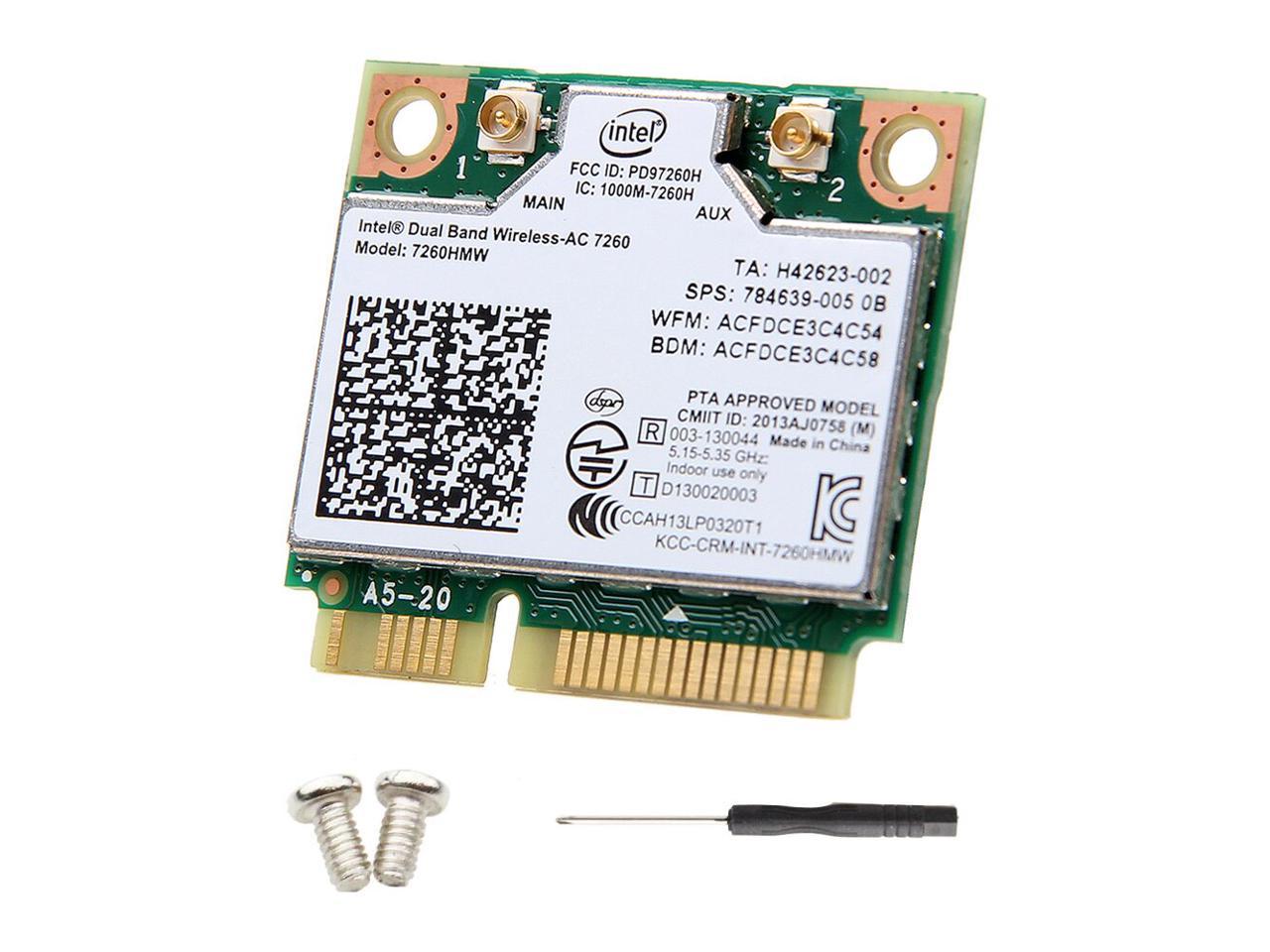 New Dual Band Wireless Ac 7260 Intel 7260hmw 7260ac 2 4g 5ghz 802 11ac Mini Pci E 2x2 Wifi Card Bluetooth 4 0 Wlan Adapter Newegg Com