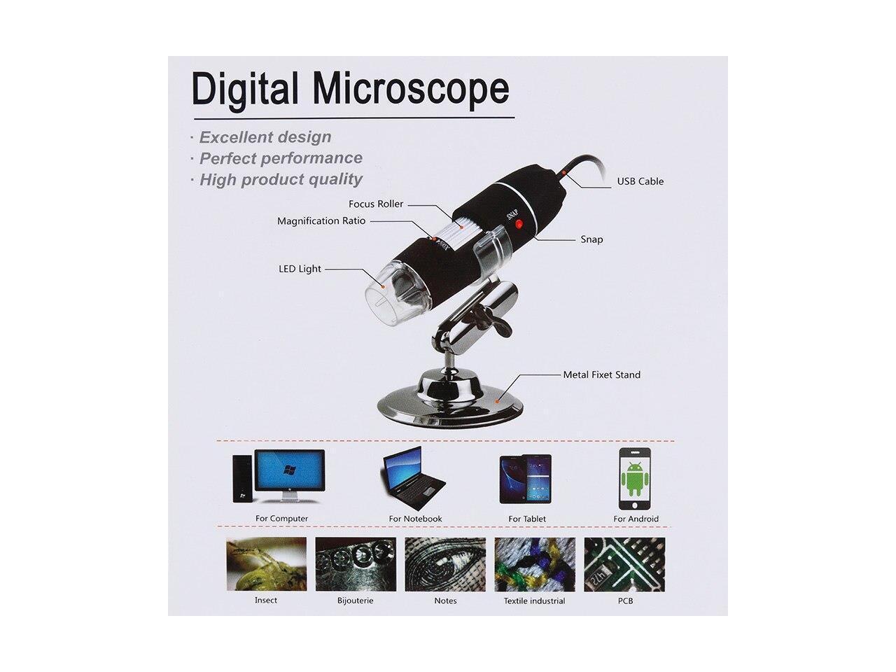 CHR Mega Pixels 500X 1000X 1600X 8 LED Digital USB Microscope Microscopio Magnifier Electronic Stereo USB Endoscope Camera,1000X 