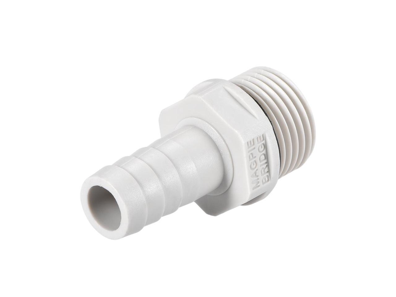PVC Barb Hose Fitting Connector Adapter 12mm or 15/32" Barbed x 1/2" G
