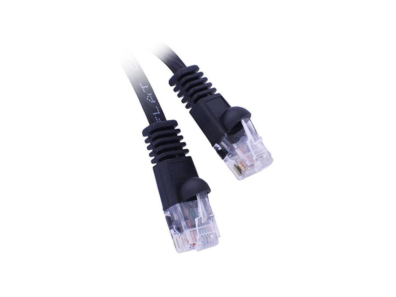 10 Pack Flat Ethernet Cable 550 MHZ ACL 3 Feet RJ45 Ultra Premium 32AWG Cat6 White 