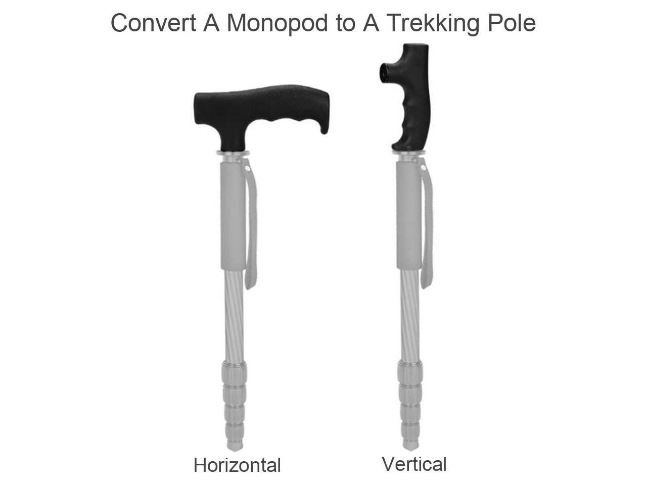 CamDesign Monopod Handle Adapter Walking Stick Cane Monopod Head