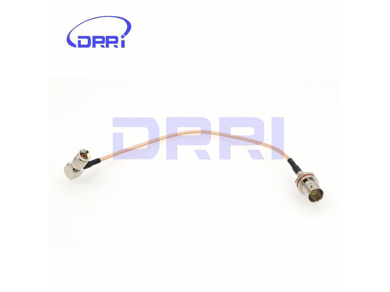 DRRI BNC Female Bulkhead Oring to DIN 1.0/2.3 Male Straight RG179 Pigtail Cable 75ohm