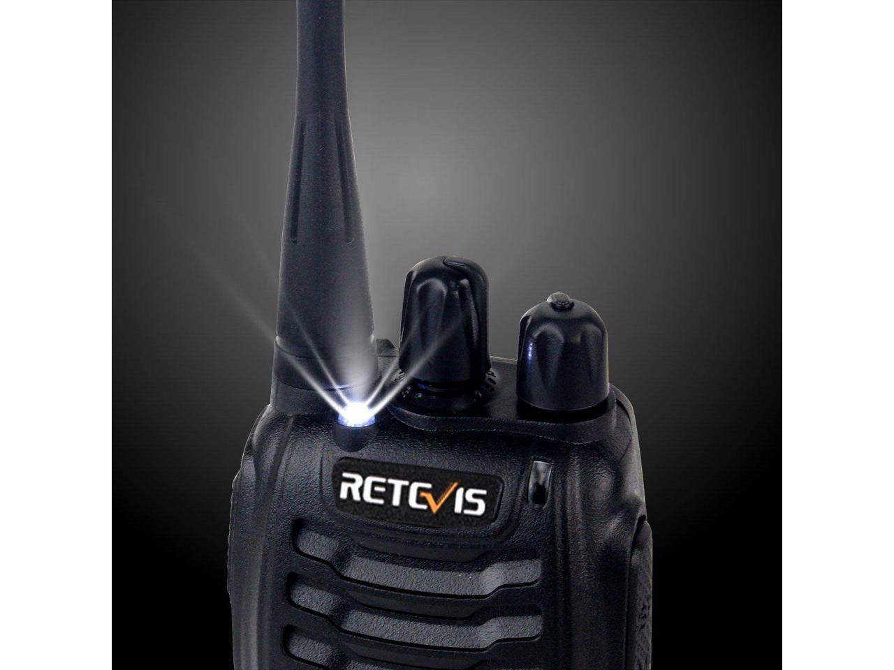 4 Pack Retevis H-777 2 Way Radio Flashlight Rechargeable Handheld Radio 16CH Walkie Talkies with Speaker Mic 