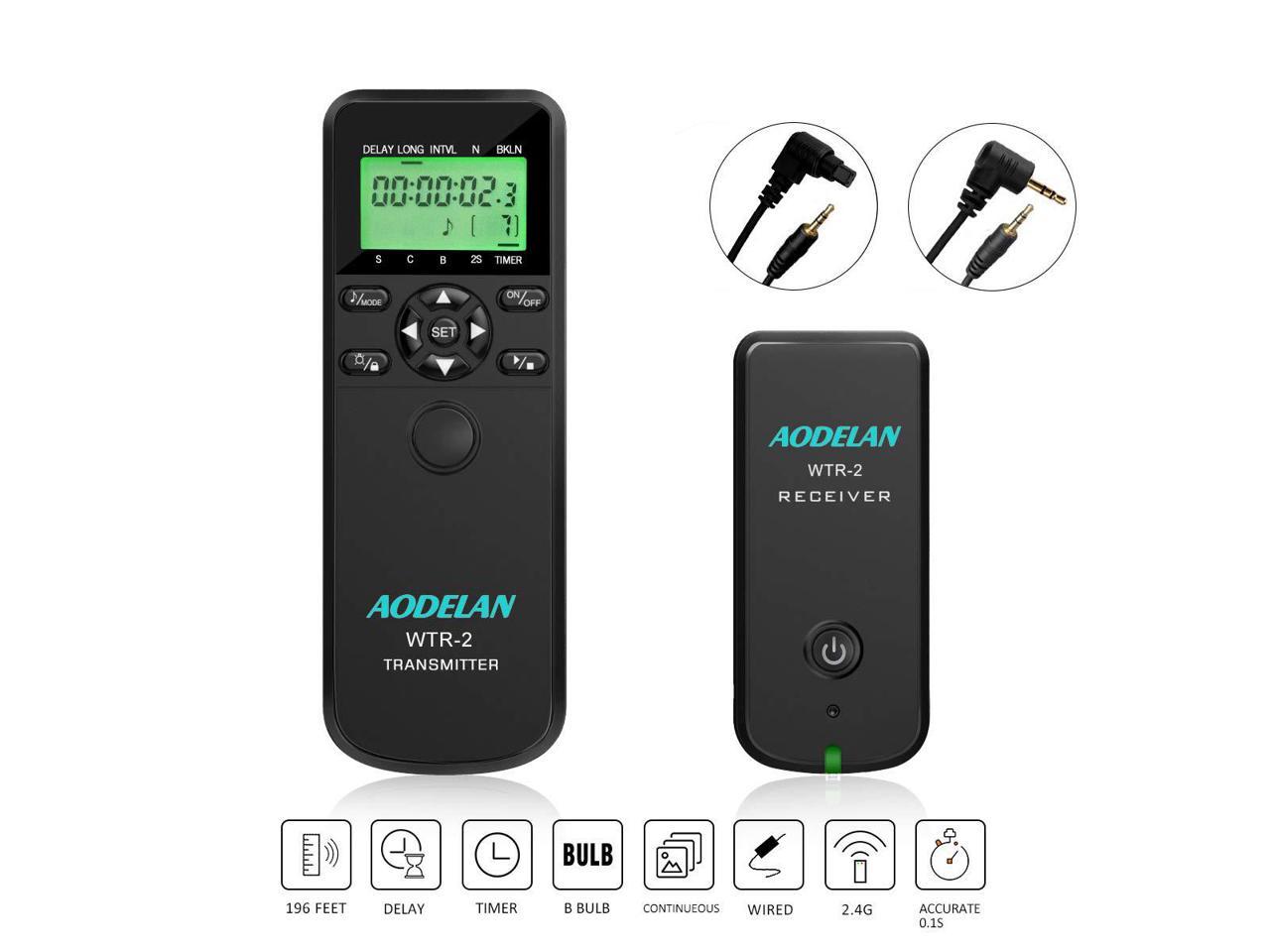 Camera Wireless Remote Control Timer Shutter Release With Intervalometer And Wired Release Cord For Canon Eos M6 Mark Ii 90d R 80d 77d 70d 60d 800d 0d 7d Series 5d Series T7