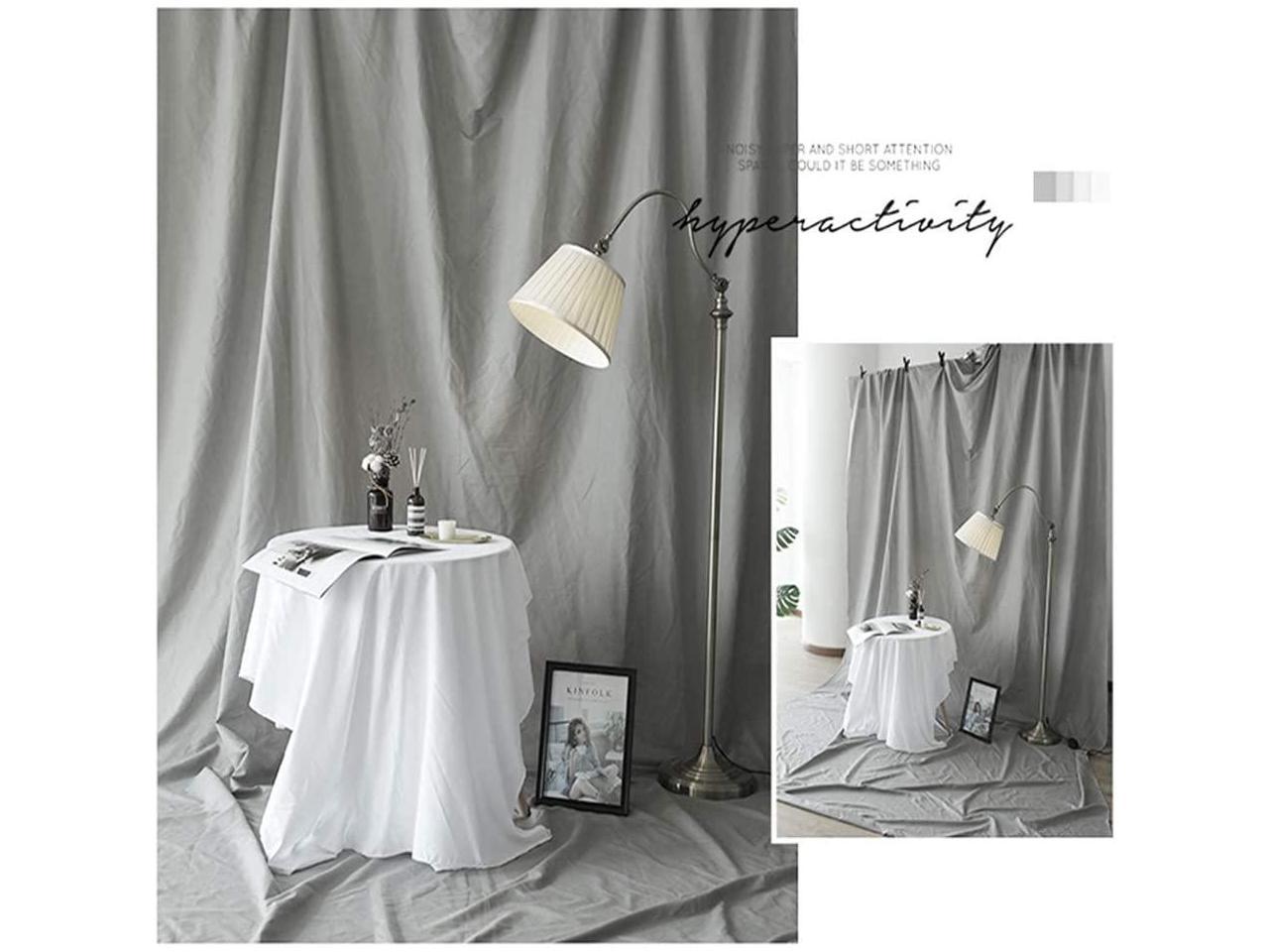 6.5x9ft Wrinkle Free Polyester Fabric Background Photo Backdrop Curtain Pure White Photography Background Portrait Backdrops for Picture Party Decorative Background Studio Props BT039 