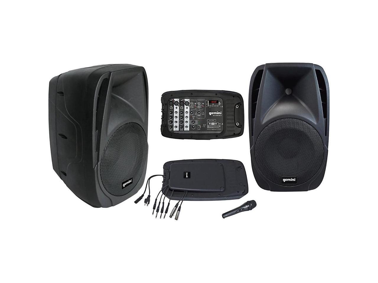 Gemini ES210MXBLU Portable 10 Inch Passive Powered PA Speaker System w/ Mic