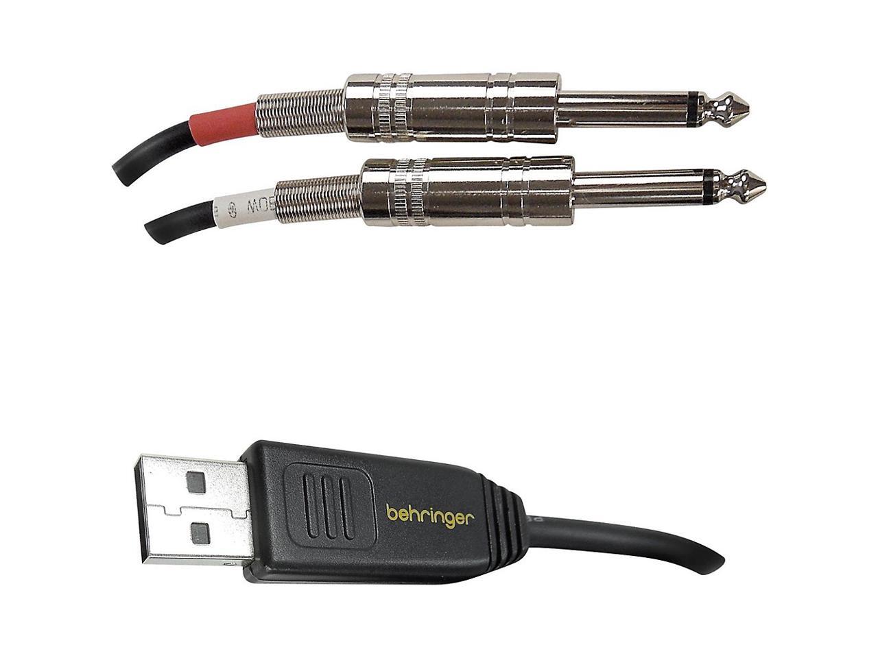 behringer 2 stereo 1/4" line in to usb interface cable black line2usb