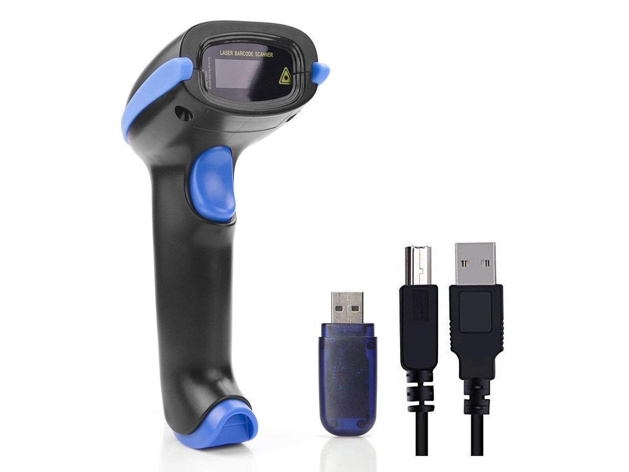 No 2.4G Wireless Barcode Scanner 1D Reader With 328 Feet Transmission Distance 