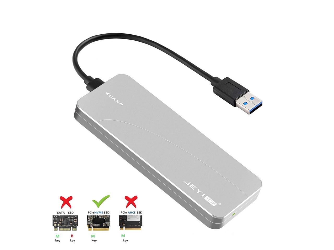Nstcher USB 3.1 to M.2 NVME SSD Enclosure Portable Aluminum Type C Gen2 10Gbps Case