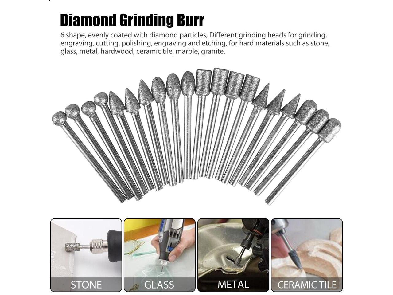 42PCS Diamond Grinding Carving Cutting Wheel Burr Bit Set For Dremel Rotary Tool 