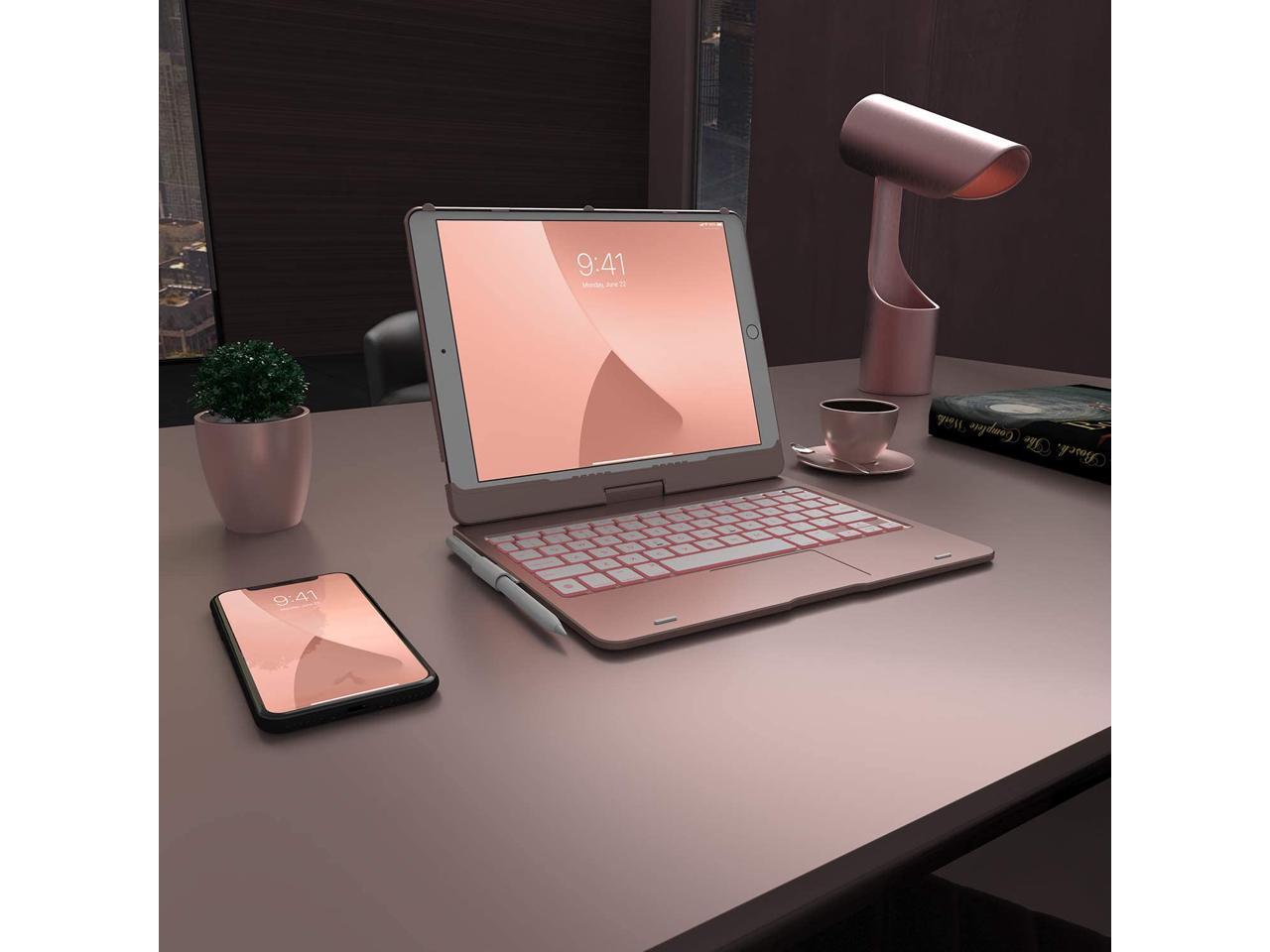 Typecase Rose Gold Flexbook Touch Keyboard Case with Touchpad for iPad