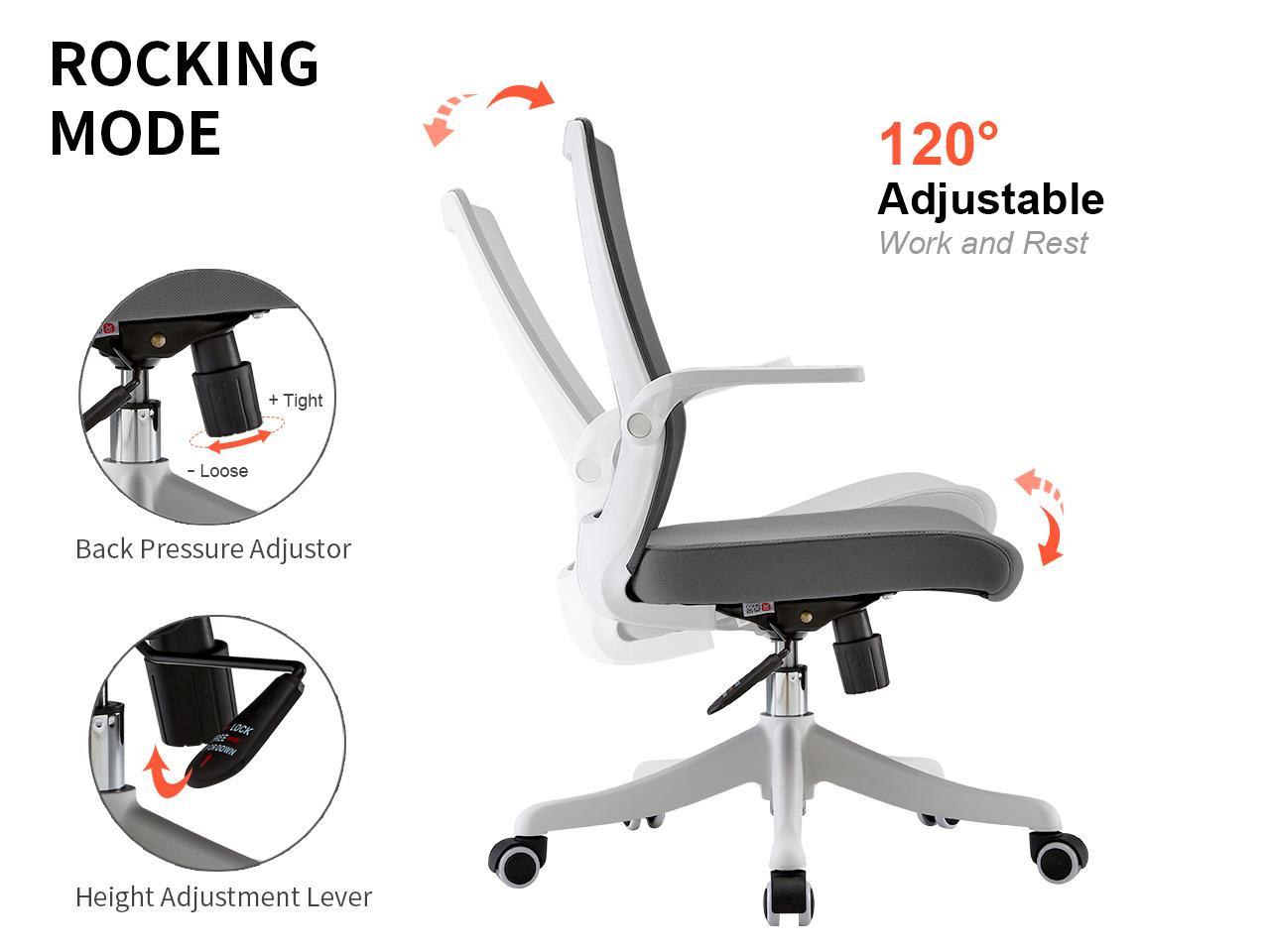 SIHOO Ergonomic Office Chair with Flip-up Armrests for Small Spaces ...