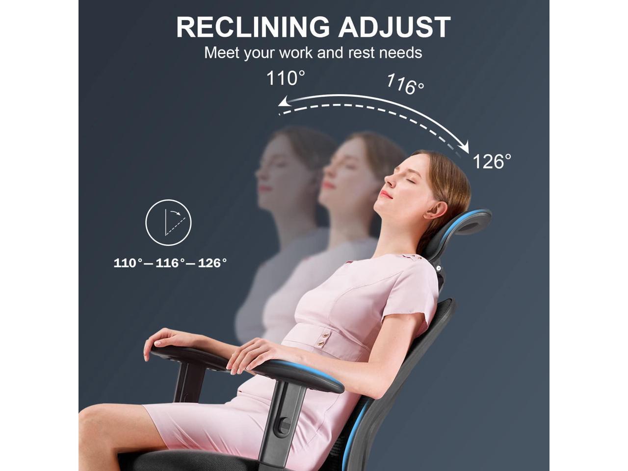 SIHOO HighBack Mesh Office Chair with Lumbar Support, Ergonomic Chair