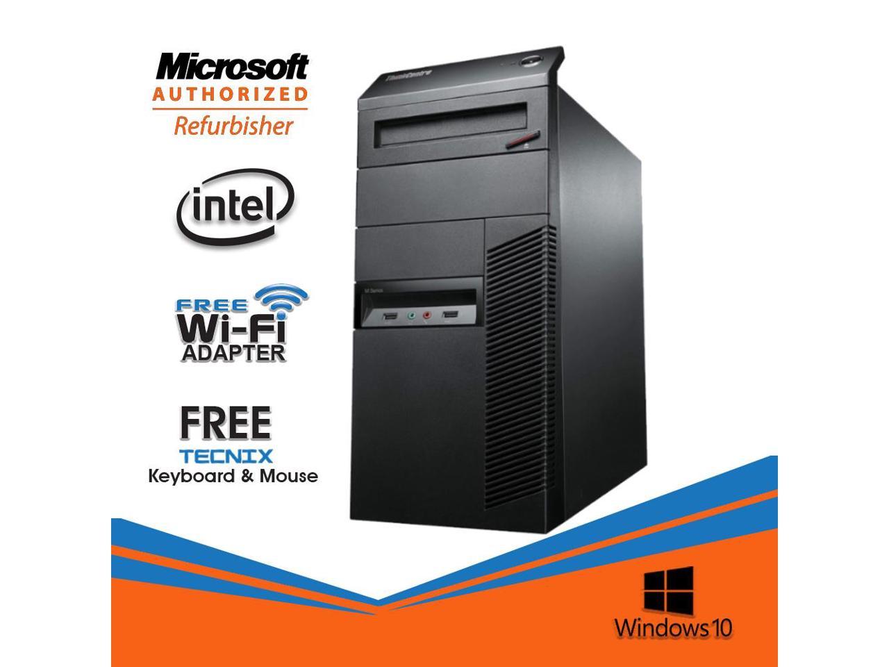 Refurbished: Lenovo ThinkCentre M91p Tower Desktop Computer Intel Core ...