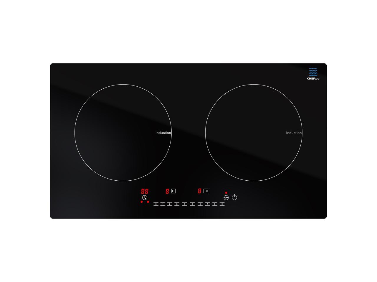 Cheftop Induction 2 Burner Cooktop Portable 120V Digital Ceramic Top