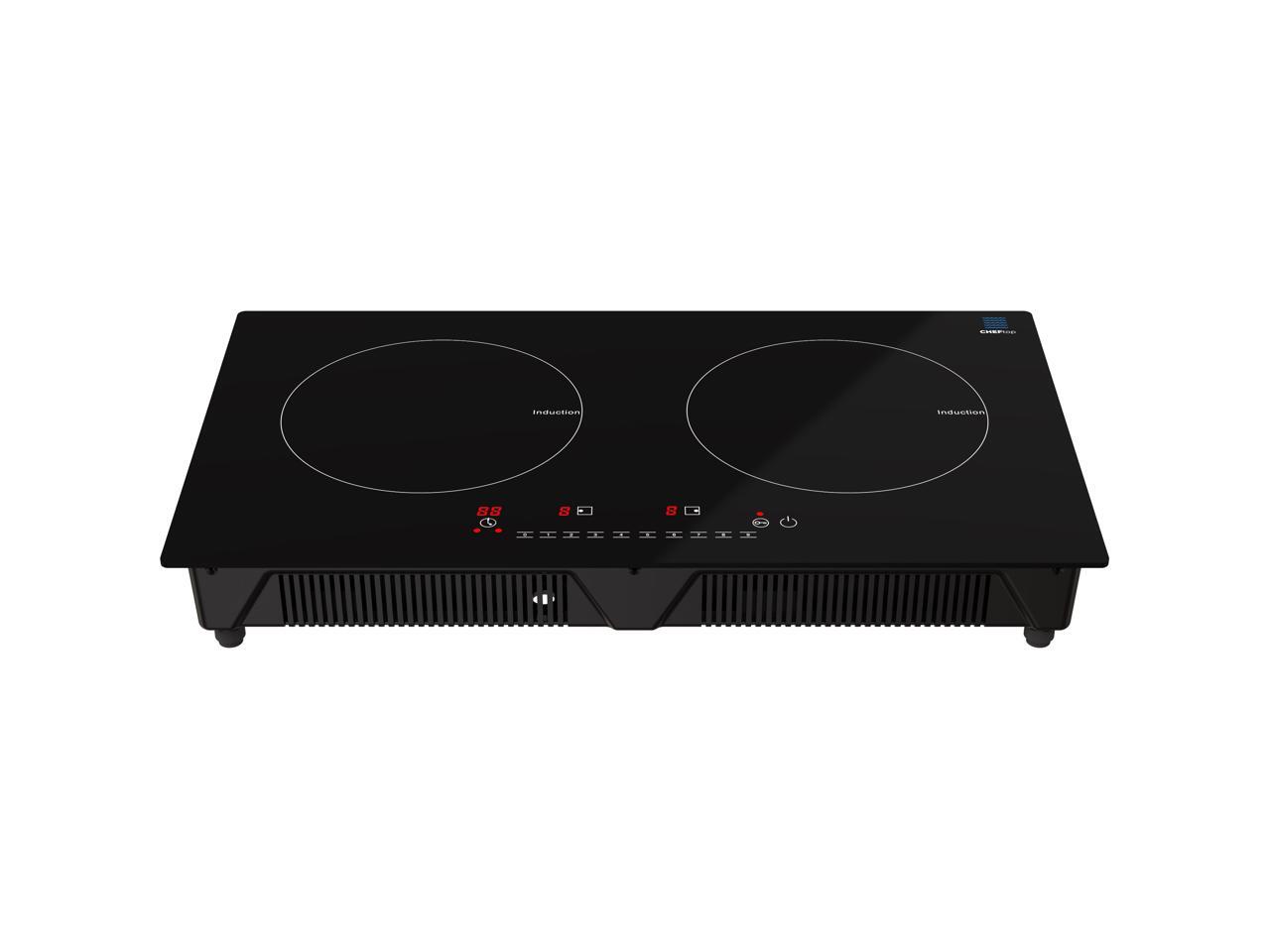 Cheftop Induction 2 Burner Cooktop Portable 120V Digital Ceramic Top 2 Burner Electric Cooktop