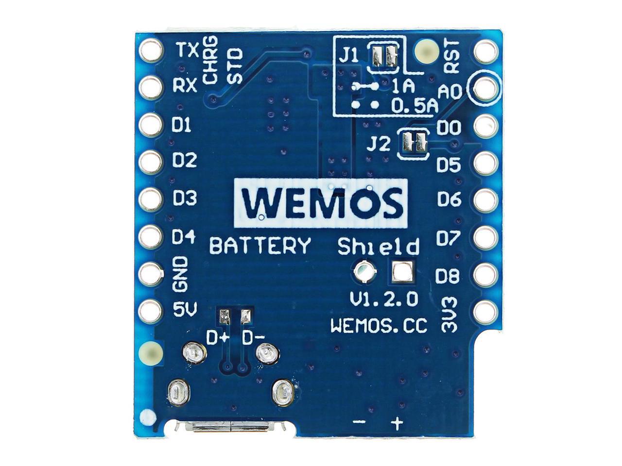 Battery Shield V1 2 0 Expansion Board For D1 Mini Single Lithium Battery Charging Boost Newegg Com