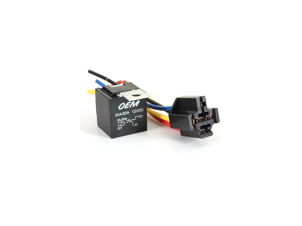 Universal Car Auto Relay Kit Fixed Back 5 Pin Socket 5